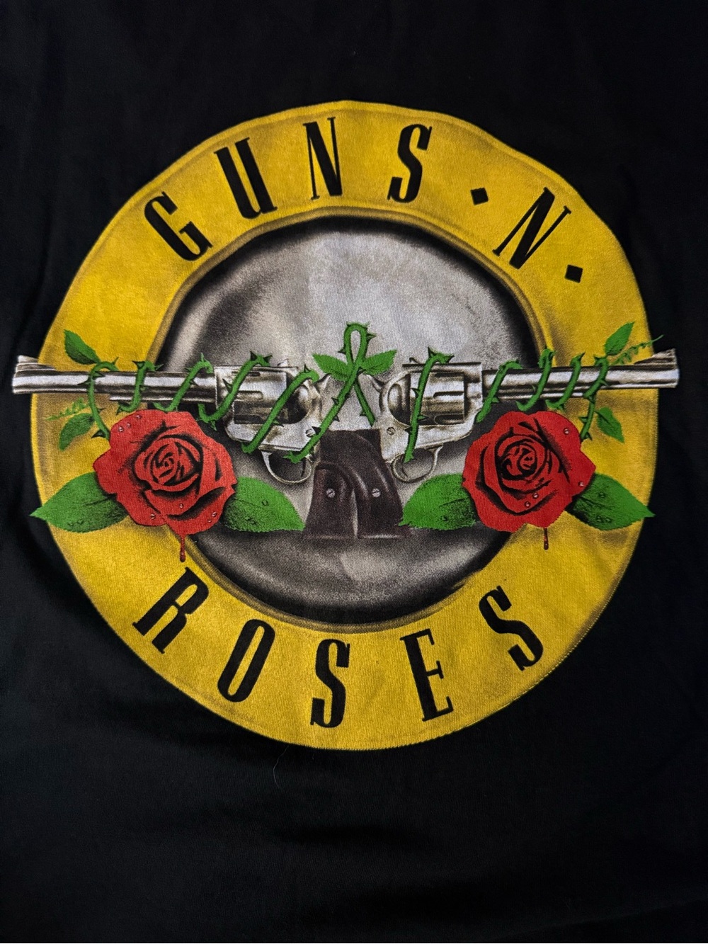 Guns N' Roses Logo Short Sleeve Tee - Black / Yellow